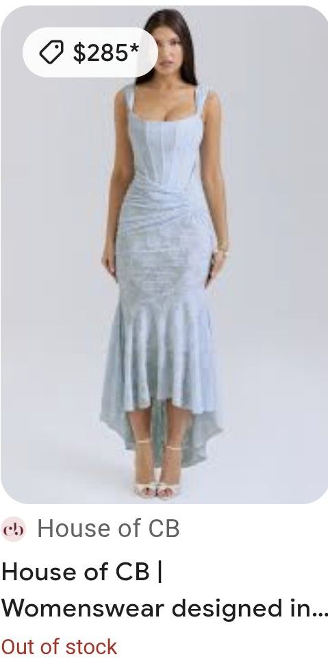 House Of CB Cesca Floral Ruched High-Low Corset Dress