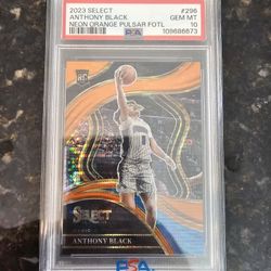 2023 SELECT ANTHONY BLACK
NEON ORANGE PULSAR FOTL 15/15 PSA 10 (POP 3) Book end