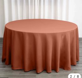 15 round terracotta table cloths