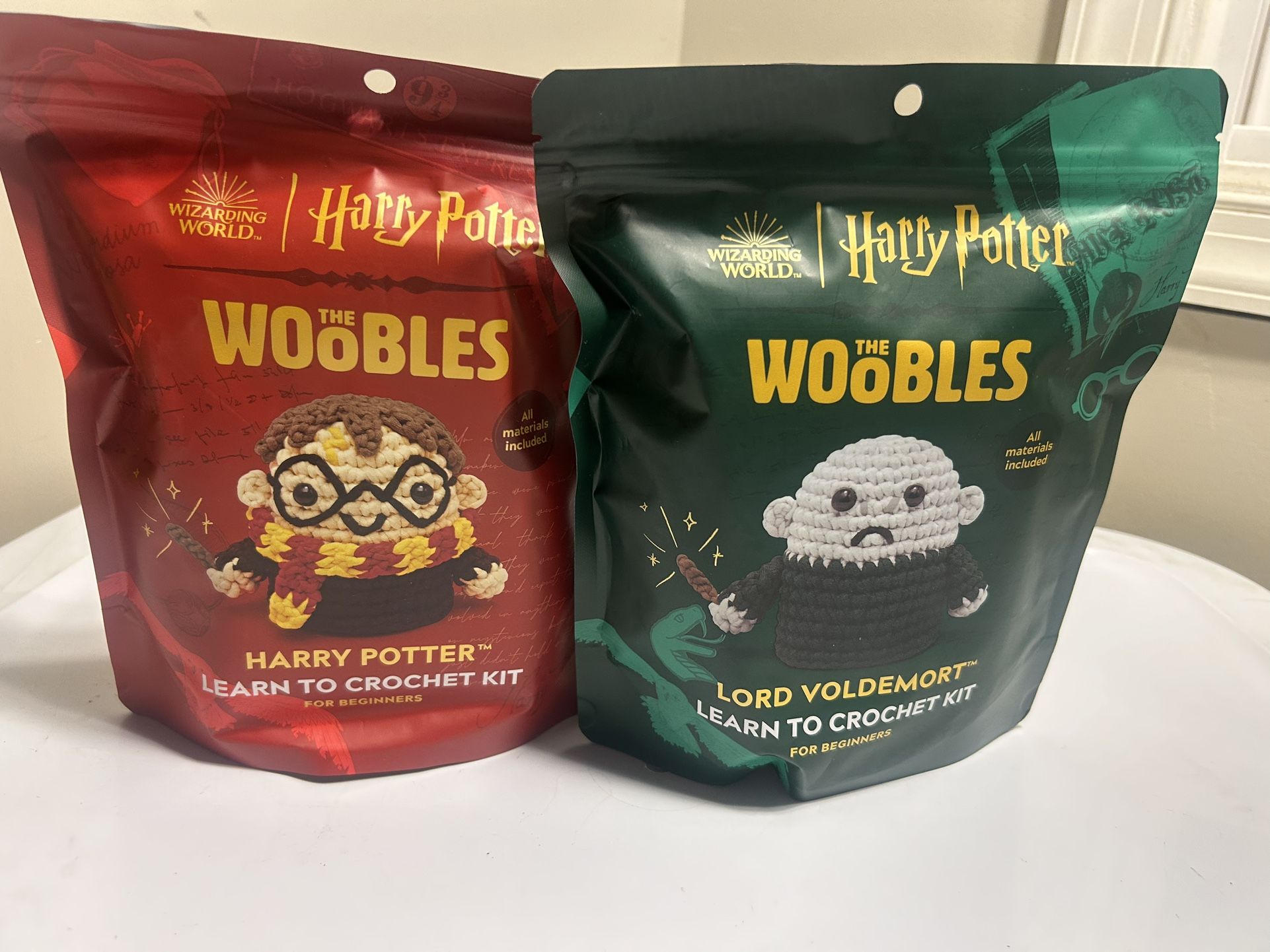The Woobles Learn To Crochet Kit! Lot Of 2 Harry Potter & Lord Voldemort New