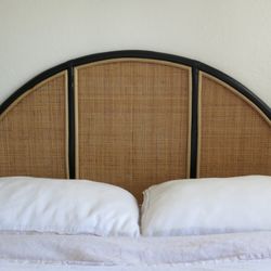 GORGEOUS WEST ELM CANE HEADBOARD 