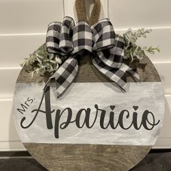 Custom Teacher Wreath, Teacher Gift Idea