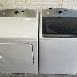 Great Working Super Capacity Agitator Less Kenmore Washer And Dryer Set 