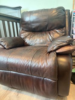 Brown Leather Recliner Chair