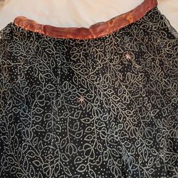 Beautiful Red And Black Bandhini Lehanga - Free Size