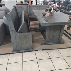 Breakfast Nook...  All Wood... Financing Options Available With Only $55. Down Payment 