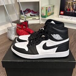 Jordan 1 High Golf “Black And White” Size 8 Brand New With Box 