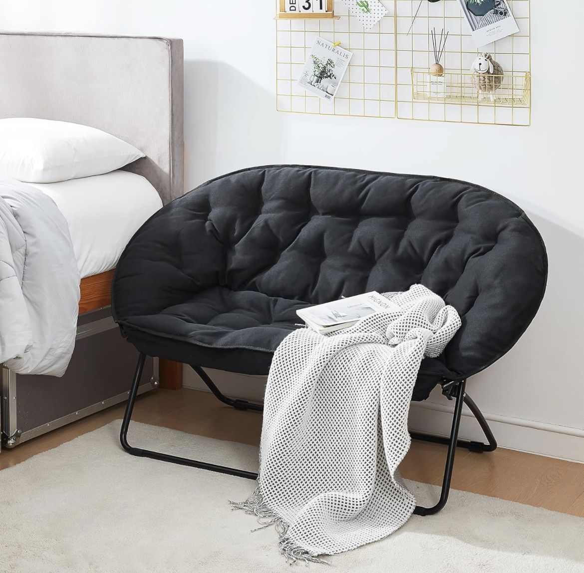 College Sofa - Double Seater - Black