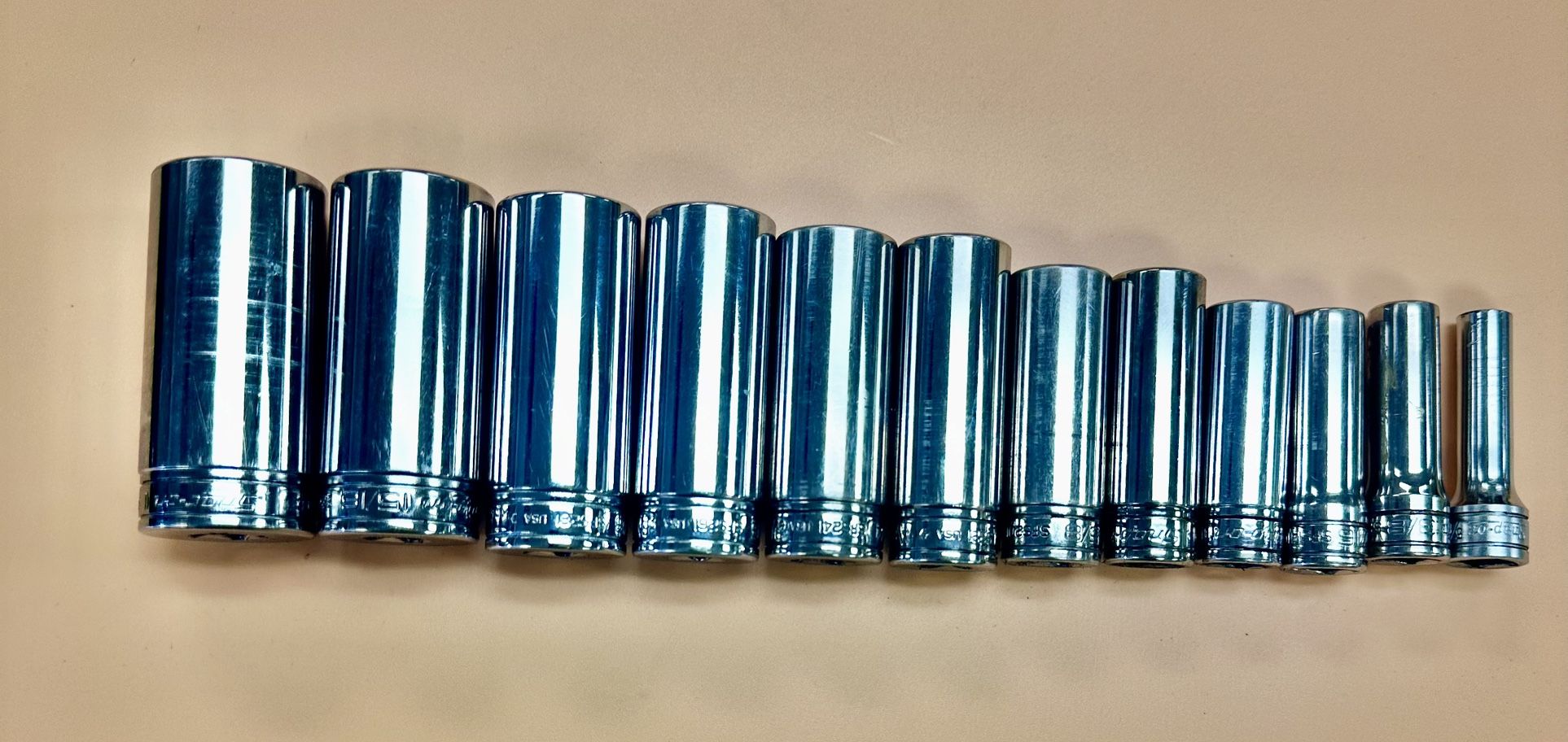Snap On 3/8 Deep Socket Set