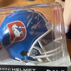 Jerry Jeudy autographed mini helmet