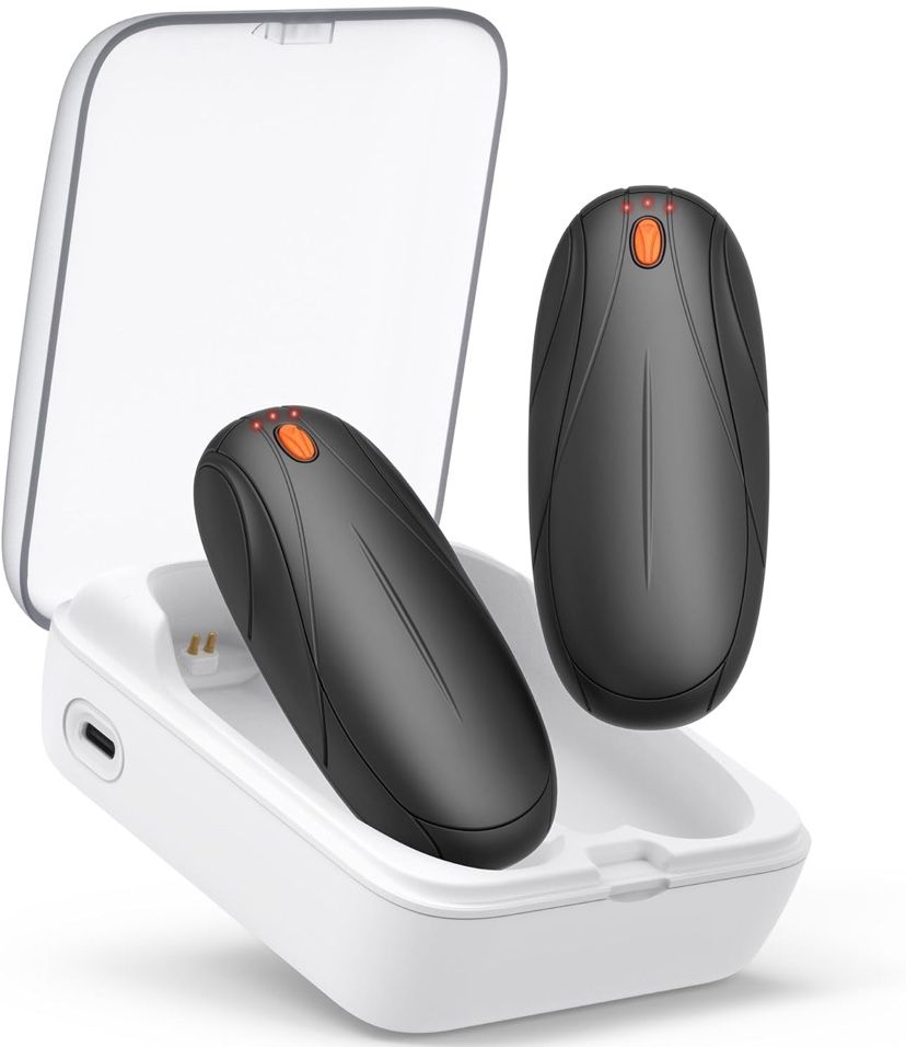 Hand Warmers Rechargeable 2 Pack, 14000mAh Electric Hand Warmers with Charging Case, Quick Charge Portable Heater