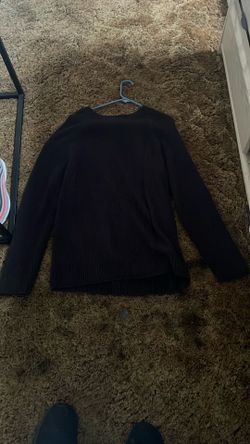 Black Wool Long sleeve Sweater 