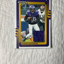 Justin Jefferson Donruss Threads Card