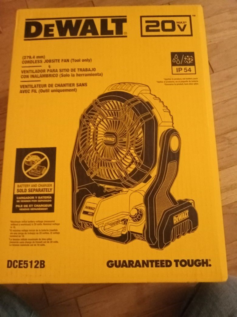Dewalt 20V Cordless Jobsite Fan DCE512B New In Box