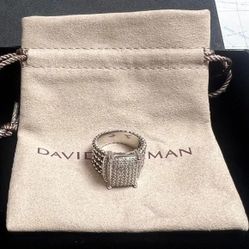 David Yurman Silver Ring size 8