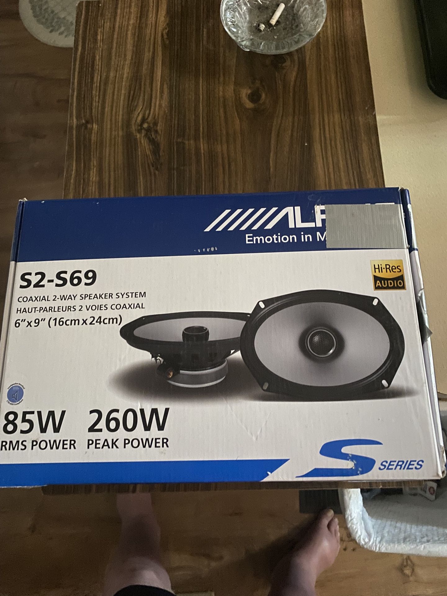 Alpine S2-S69 6”x9” 85W Coaxial 2-Way Speakers