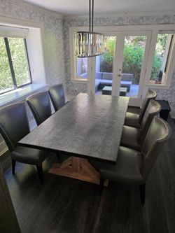 DINING TABLE + 6 CHAIRS — $500 FOR THE SET