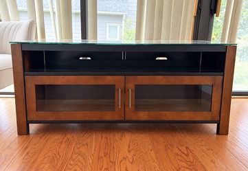 Glass Top TV Stand