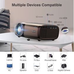 Excelvan BL43 1080p Home Theatre Compatible With Phone/iPad/Laptop/PS/Xbox/TV Stick……