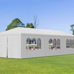 10x30 Party Tent Canopy Outdoor Gazebo Canopy Wedding Party Tent with 6 Sidewalls
