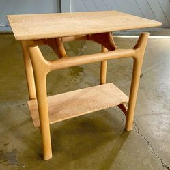 Sculpted Bird’s Eye Maple Side Table