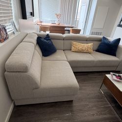 Modern Sectional Sofa with Chaise, From Copenhagen 