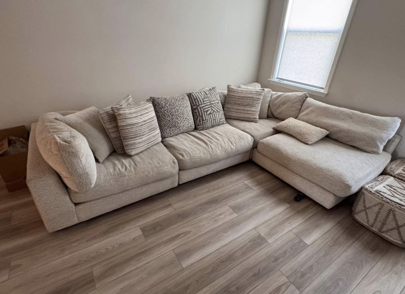 4 Piece Sectional / couch with Ottoman