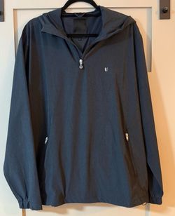 NWT Linksoul Navy Windbreaker Quarter Zip Hooded Jacket