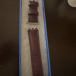 38mm Purple Leather Apple Watch Band 