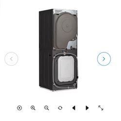LG 5.0 cu. ft. Washer 7.8 cu. ft. Dual Inverter Heat Pump Ventless Dryer Electric Laundry Center in Black Steel