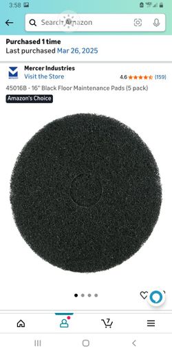 MERCER 16 INCH FLOOR BUFFER PADS 5 In A Box