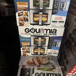 Gourmia 11-QT. Dual Basket Air Fryer with Smart Finish & 4-Layer Cooking