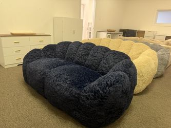 Special Offer - 72in Two Seater Wide Bean Bag Sofa (Blue) New in Box