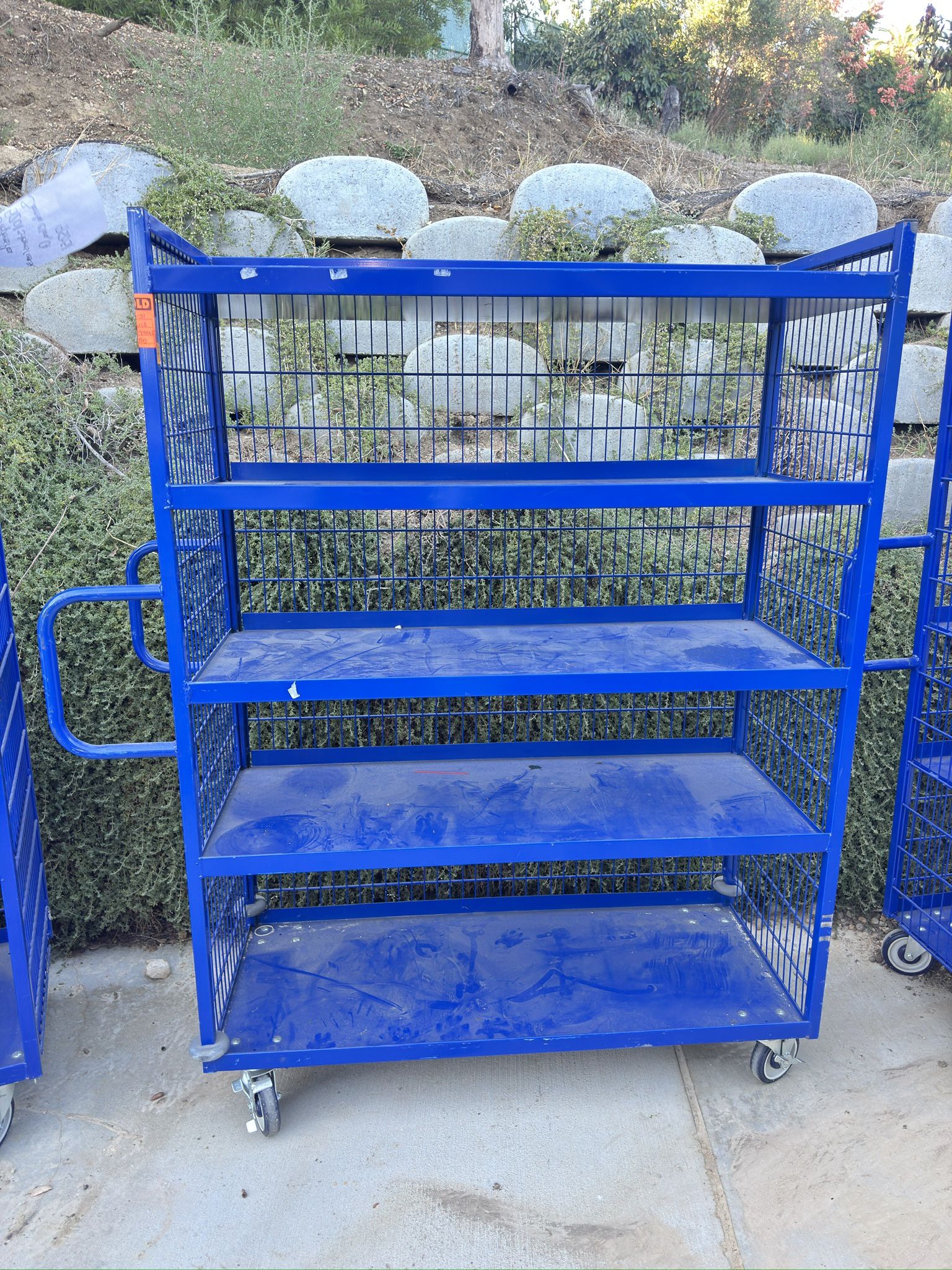 Heavy-Duty Rolling Metal Shelf Cart – 4 Tiers