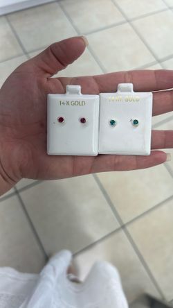 14k Earrings El Precio Es Cada Uno 