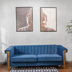 Blue velvet Sofa