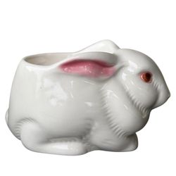 Vintage Avon Bunny Rabbit Ceramic Planter Candle Holder Easter Decor