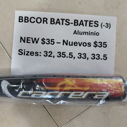 BBCOR NEW BATS - BATES Aluminio Nuevo’s