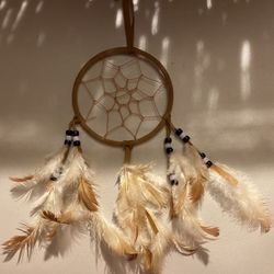 Dream Catcher Beaded Car Wall Hanging Bead Ornament Feathers Mini Decoration US 3.5”Diameter