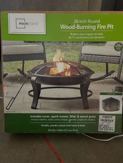 Brand New Mainstays 28" Fire Pit – In Box! 🪵🔥