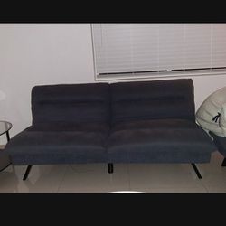 $40 Futon Couch Blue/grey