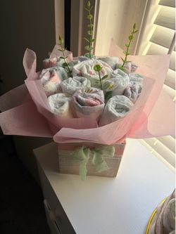 Baby Girl Diaper Bouquet Baby Shower Gift
