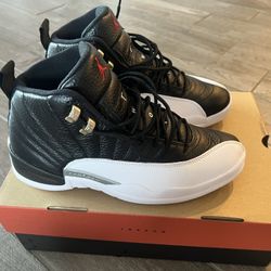 Air Jordan 12 Men's Retro White/Red-Black Size 10.5
