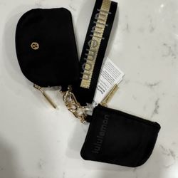 Lululemon Keychain- Black & Gold