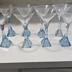 8 Bombay Sapphire Martini Glasses 