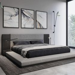 Modern Platform Bed (MATTRESS & BOX SPRING INCLUDED)