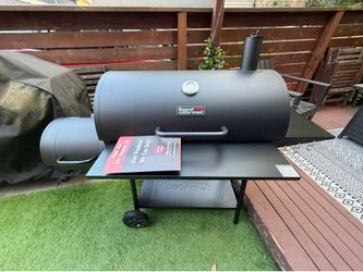 Royal Gourmet 36” Charcoal Barrel Grill w/ offset smoker