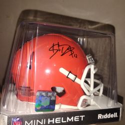 Shedeur Sanders Autograph Signed NFL Mini Helmet Cleveland Browns Auto 