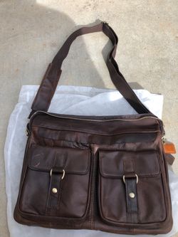Leather mini briefcase