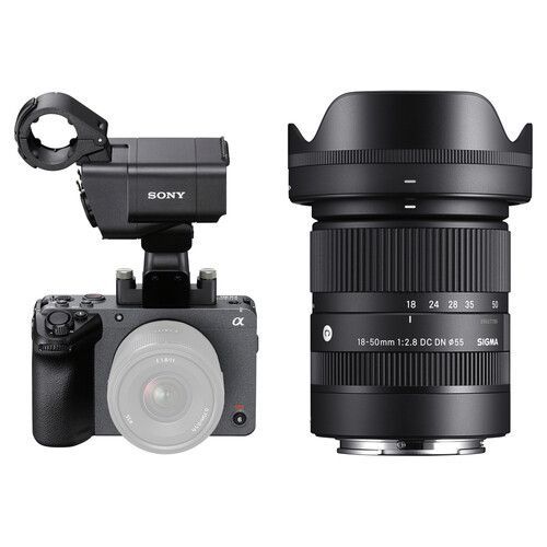 Sony FX30 Digital Cinema Camera Kit with XLR Handle and 18-50mm Lens